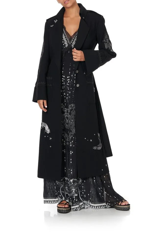 Women Playsuits and Jumpsuits Camilla Jumpsuit With Side Panels and Godet Midnight Pearl
