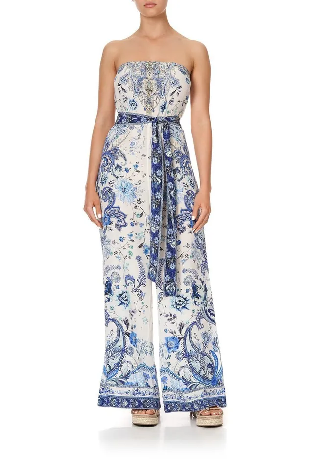 Women Playsuits and Jumpsuits Camilla Tie Waist Strapless Jumpsuit Talking About A Revolution