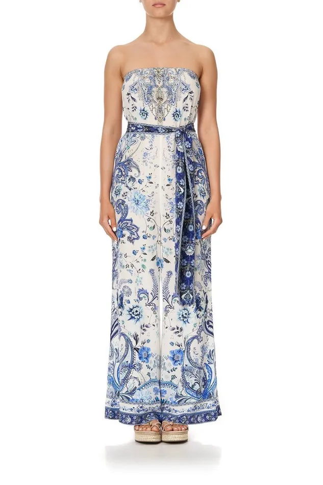 Women Playsuits and Jumpsuits Camilla Tie Waist Strapless Jumpsuit Talking About A Revolution