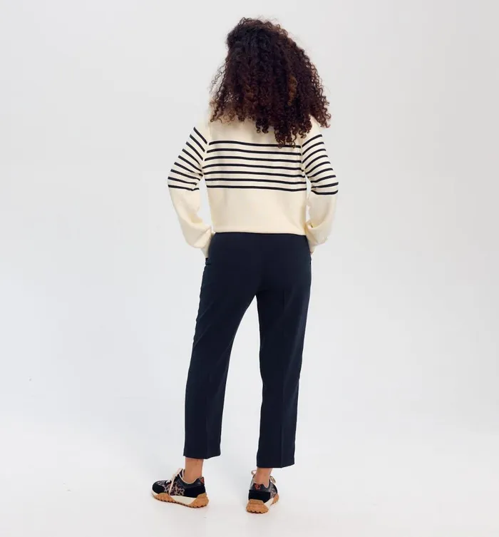 Women Pleat Trousers 8211 Navy Blue Promod Trousers Women Pleat Trousers 8211 Navy Blue Promod Trousers