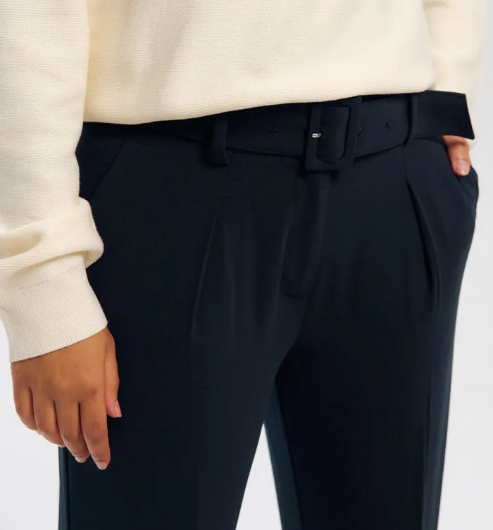 Women Pleat Trousers 8211 Navy Blue Promod Trousers Women Pleat Trousers 8211 Navy Blue Promod Trousers