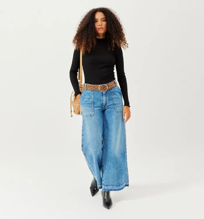 Women Raised Neckline Top 8211 Black Promod Tops Women Raised Neckline Top 8211 Black Promod Tops