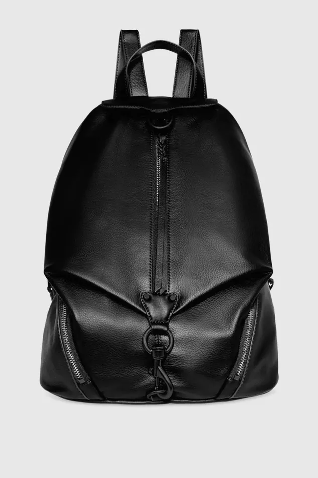 Women Rebecca Minkoff Backpacks Jumbo Julian Backpack Blackblack Shellac
