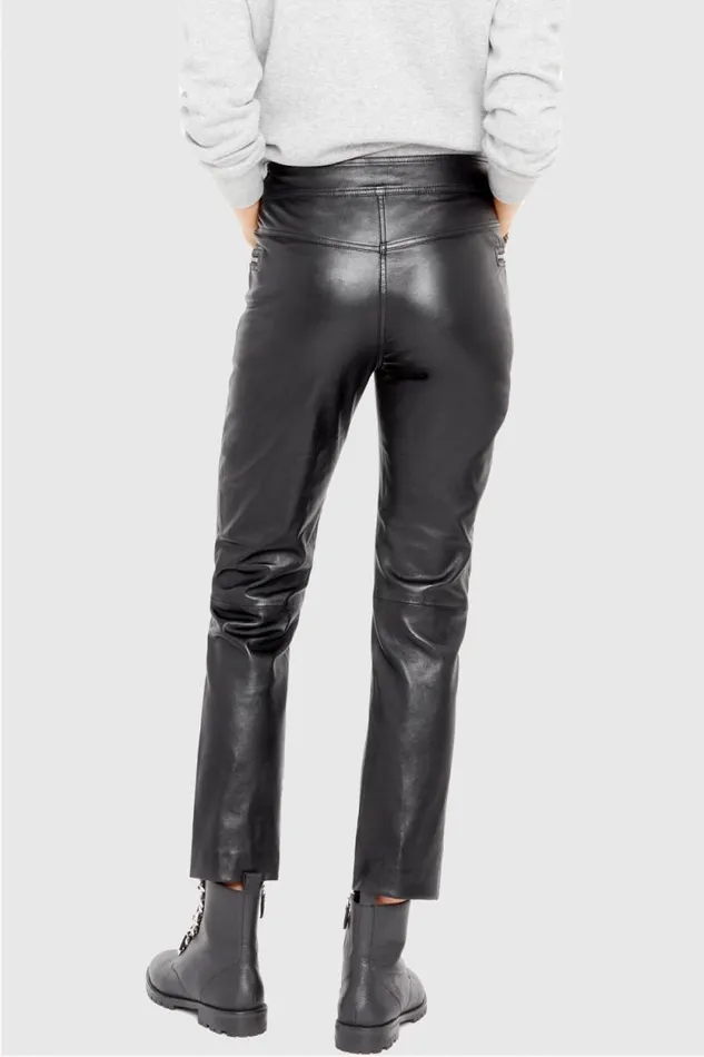 Women Rebecca Minkoff Bottoms Poppy Leather Legging Black Women Rebecca Minkoff Bottoms Poppy Leather Legging Black