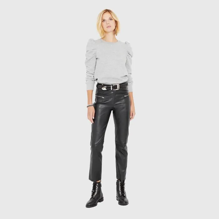 Women Rebecca Minkoff Bottoms Poppy Leather Legging Black Women Rebecca Minkoff Bottoms Poppy Leather Legging Black