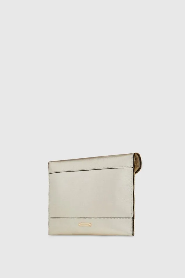 Women Rebecca Minkoff Clutches Leo Clutch With Chain Strap Champagne Women Rebecca Minkoff Clutches Leo Clutch With Chain Strap Champagne