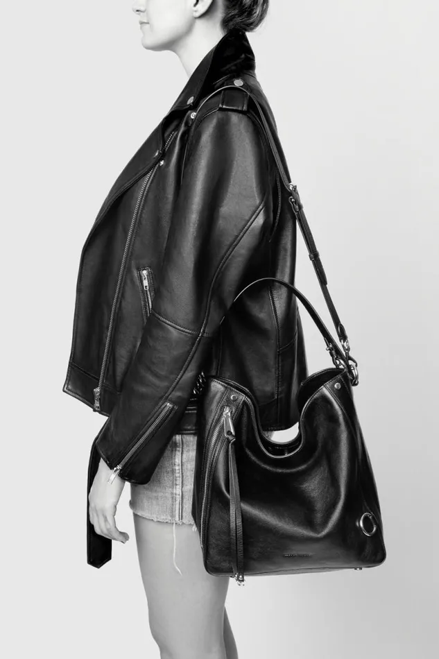 Women Rebecca Minkoff Hobo Bags MAB Hobo Blackantique Brass Women Rebecca Minkoff Hobo Bags MAB Hobo Blackantique Brass