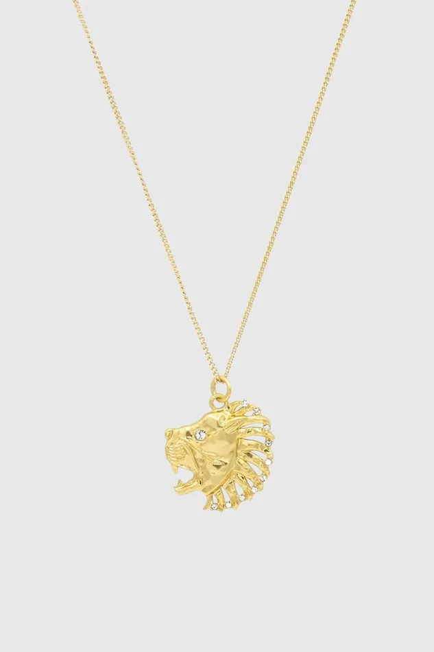 Women Rebecca Minkoff Jewelry Leo Zodiac Medallion Necklace