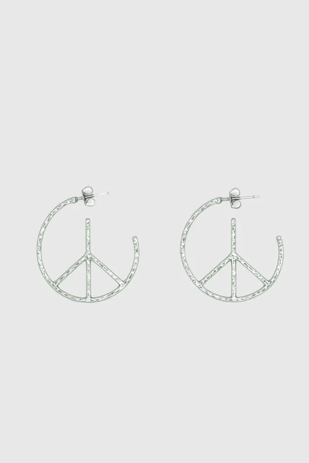 Women Rebecca Minkoff Jewelry Peace Hoop Earring