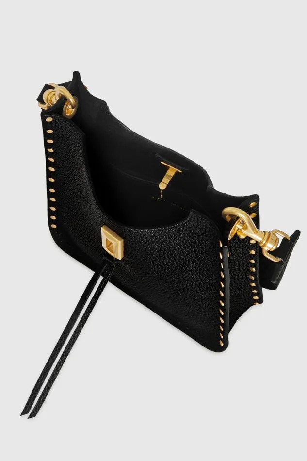 Women Rebecca Minkoff Shoulder Bags Darren Mini Feed Black Women Rebecca Minkoff Shoulder Bags Darren Mini Feed Black