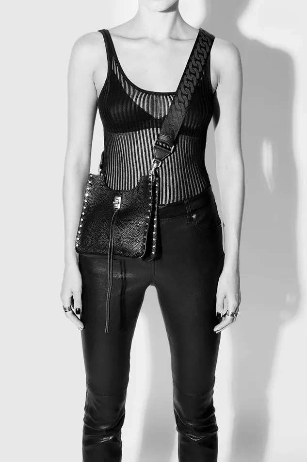 Women Rebecca Minkoff Shoulder Bags Darren Mini Feed Black Women Rebecca Minkoff Shoulder Bags Darren Mini Feed Black