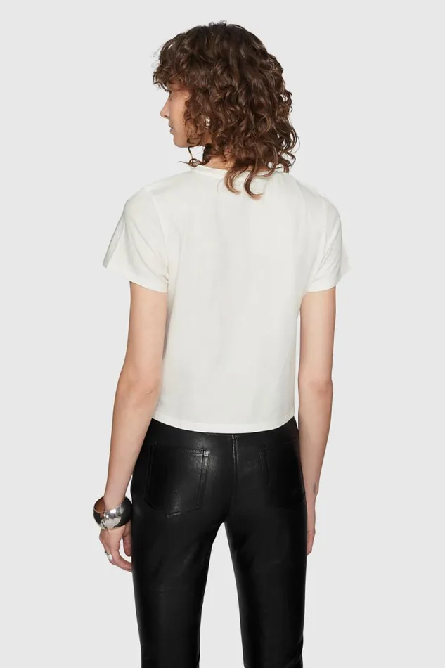 Women Rebecca Minkoff Tops Carlin Crop TShirt Coconut Women Rebecca Minkoff Tops Carlin Crop TShirt Coconut