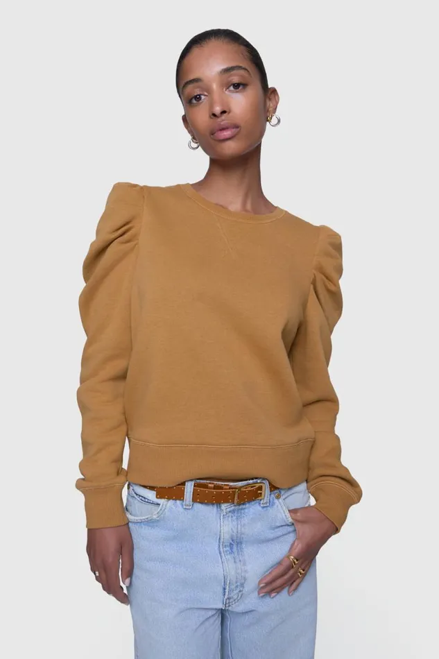Women Rebecca Minkoff Tops Janine Sweatshirt Caramel