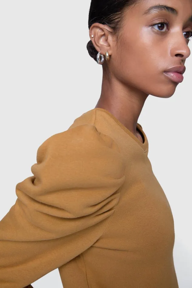 Women Rebecca Minkoff Tops Janine Sweatshirt Caramel Women Rebecca Minkoff Tops Janine Sweatshirt Caramel
