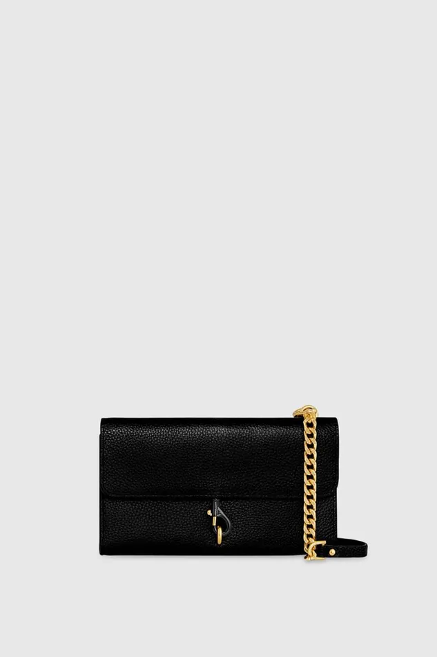 Women Rebecca Minkoff Wallets Megan Wallet On Chain Black