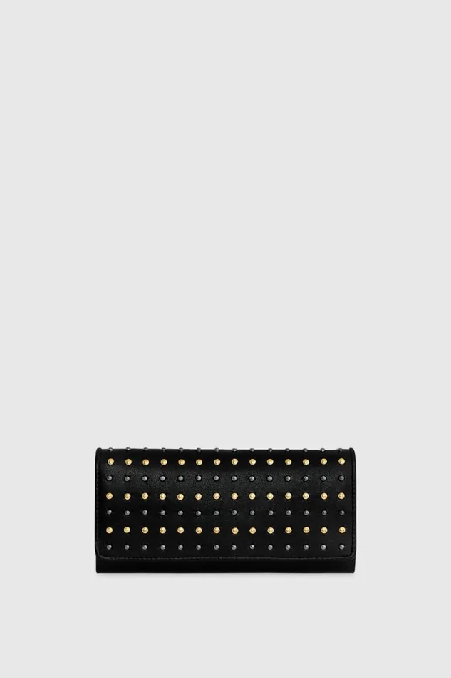 Women Rebecca Minkoff Wallets Studded Continental Wallet Black