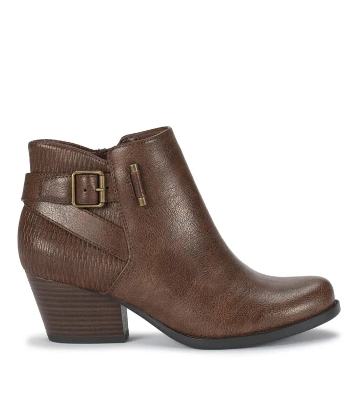 Women Reggie Block Heel Bootie Dark Brown Baretraps Booties