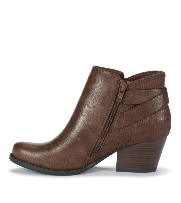 Women Reggie Block Heel Bootie Dark Brown Baretraps Booties