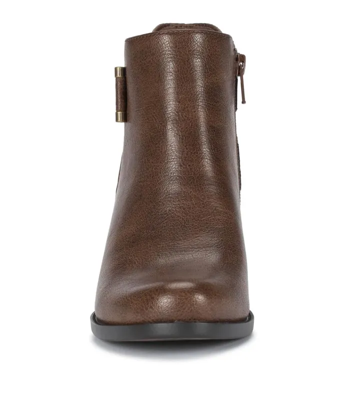 Women Reggie Block Heel Bootie Dark Brown Baretraps Booties