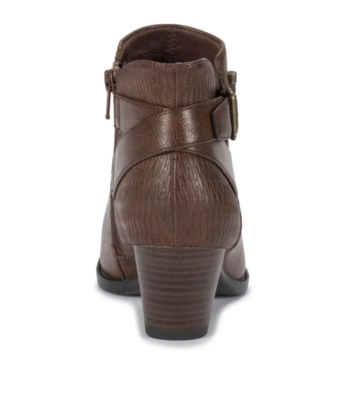 Women Reggie Block Heel Bootie Dark Brown Baretraps Booties