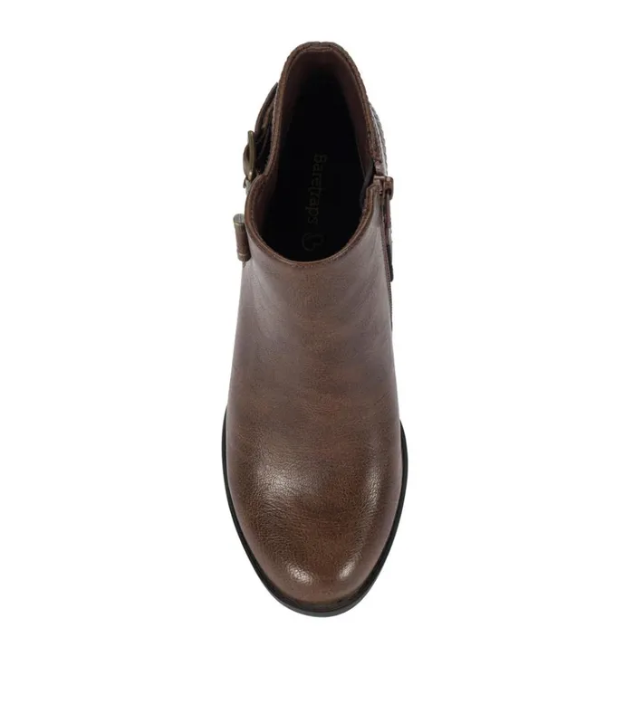 Women Reggie Block Heel Bootie Dark Brown Baretraps Booties