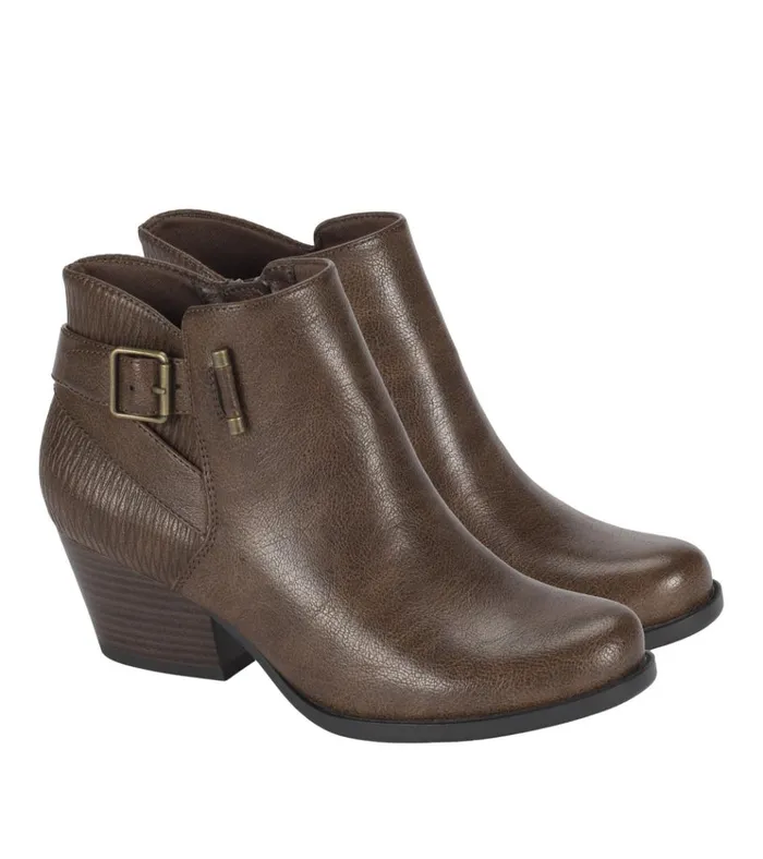 Women Reggie Block Heel Bootie Dark Brown Baretraps Booties