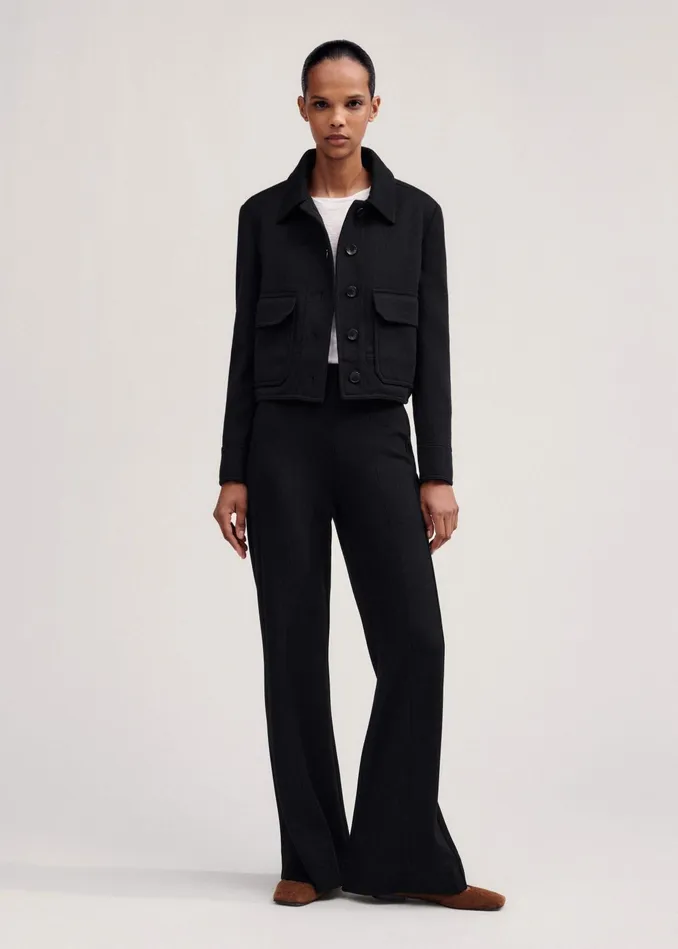 Women Regular Ultimate Stretch Travel Tailoring Pant Black MEEM
