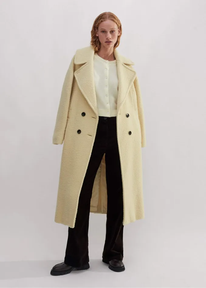 Women Responsible Alpaca Crop Cardigan Winter Citrus MEEM