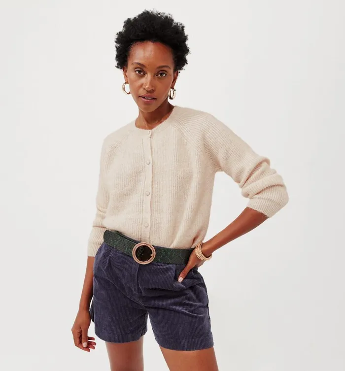Women Ribbed Cardigan 8211 Ecru Promod Jumpers And Cardigans