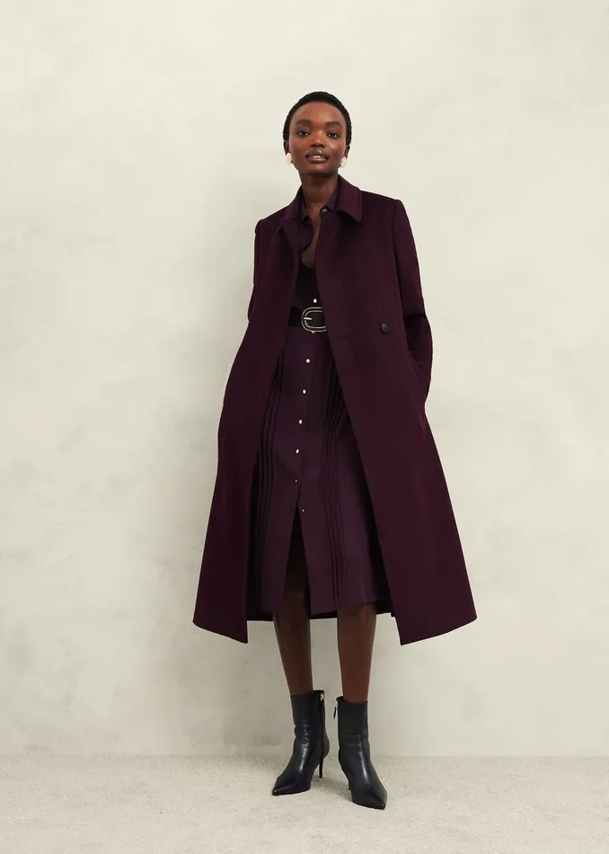Women Rory Leather Waist Belt Malbec Purple Hobbs Belts