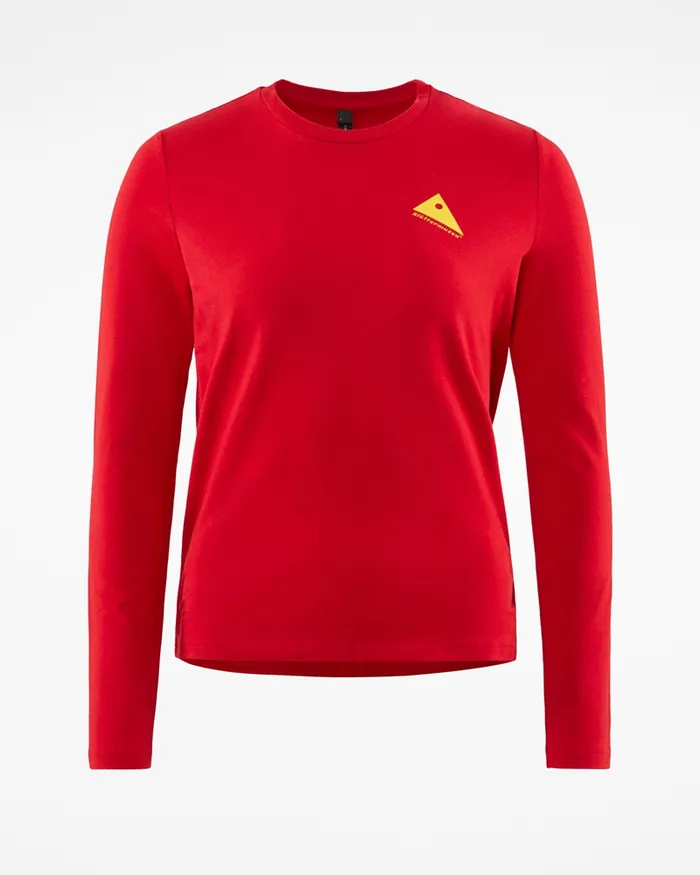Women Runa Commitment Long Sleeve Tee True Red Klttermusen TShirts