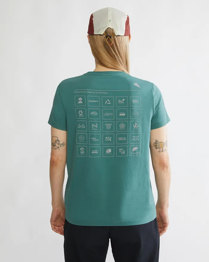 Women Runa Elements Organic Cotton Short Sleeve Tee Raven Klttermusen TShirts