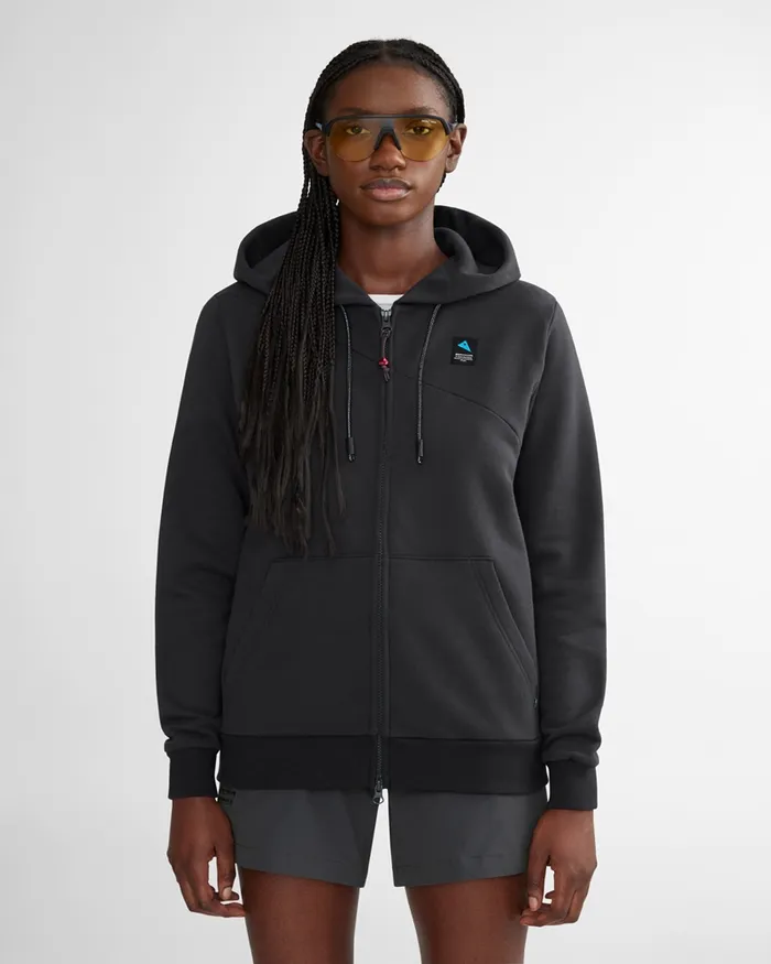 Women Runa Maker Zip Hoodie WoZipped Sweater Grey Melange Klttermusen Fleeces and Sweaters
