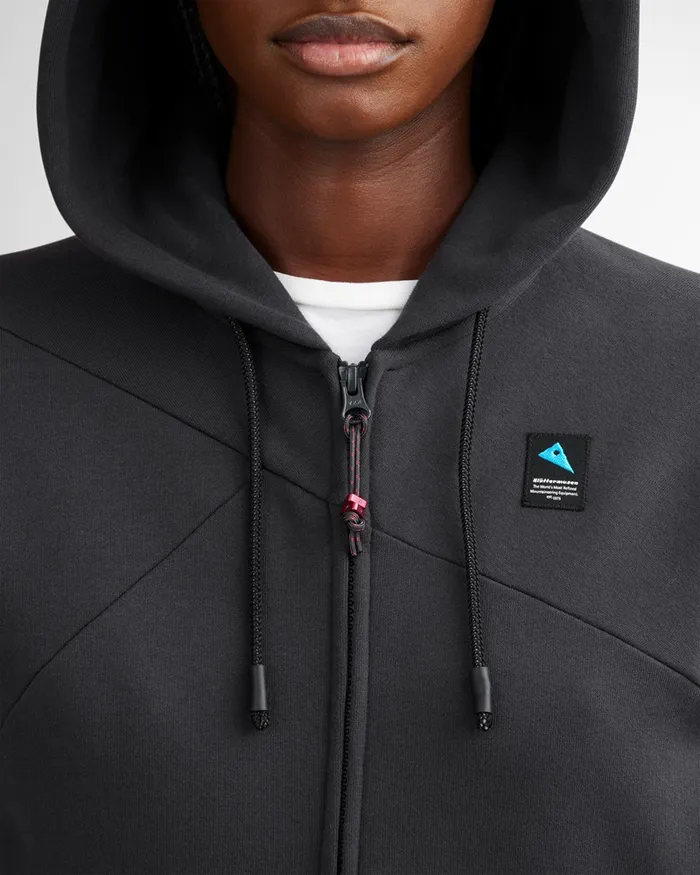 Women Runa Maker Zip Hoodie WoZipped Sweater Grey Melange Klttermusen Fleeces and Sweaters