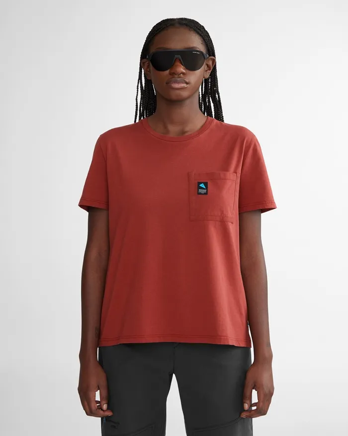 Women Runa Pocket WoShort Sleeve Tee Snow Klttermusen TShirts