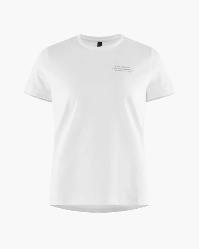 Women Runa Statement Legacy Short Sleeve Tee Snow Klttermusen TShirts