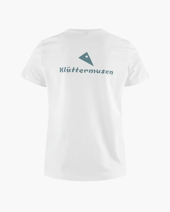 Women Runa Statement Legacy Short Sleeve Tee Snow Klttermusen TShirts