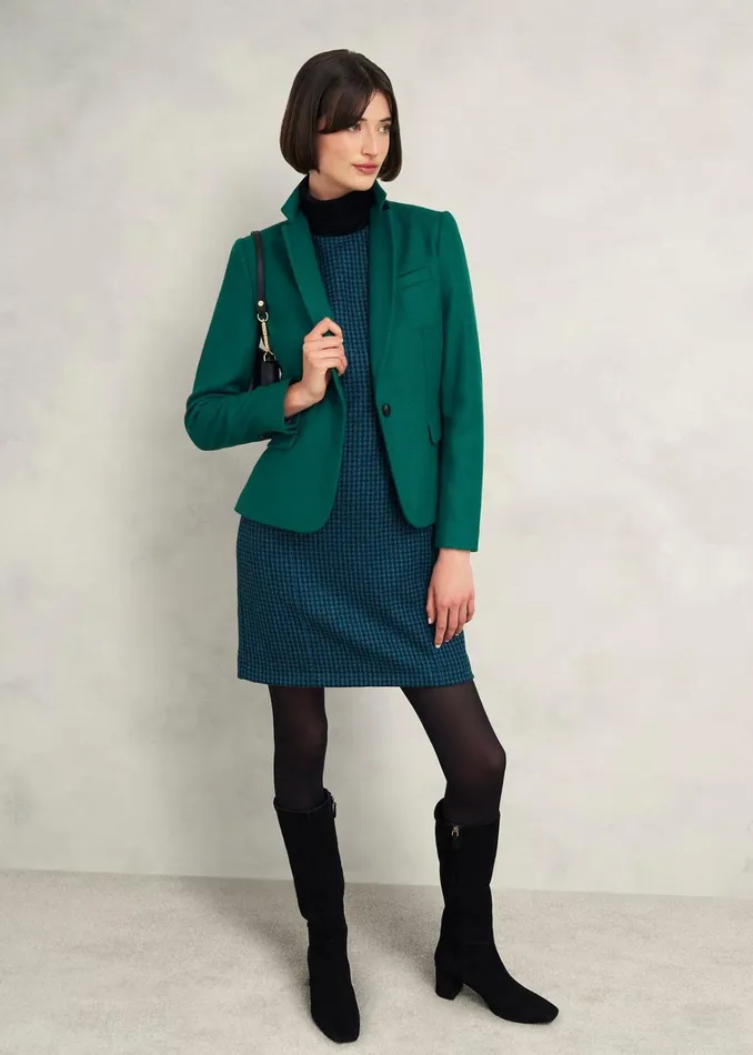 Women Sariah Wool Dress Green Multi Hobbs Dresses and Jumpsuits