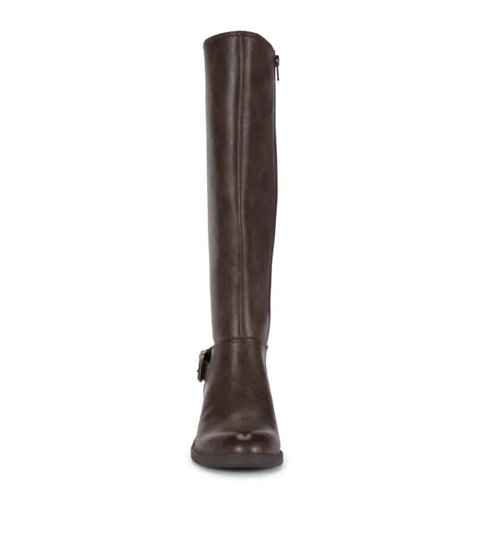 Women Sasson Wide Calf Tall Boot Dark Brown Baretraps Knee High Boots