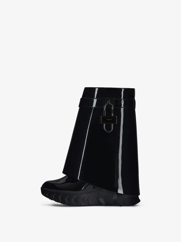 Women Shark Lock Givenchy Shark Lock Biker Ankle Boots In Patent Leather Black Women Shark Lock Givenchy Shark Lock Biker Ankle Boots In Patent Leather Black