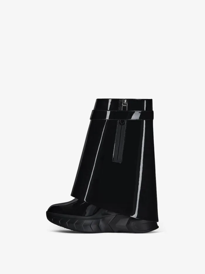 Women Shark Lock Givenchy Shark Lock Biker Ankle Boots In Patent Leather Black Women Shark Lock Givenchy Shark Lock Biker Ankle Boots In Patent Leather Black