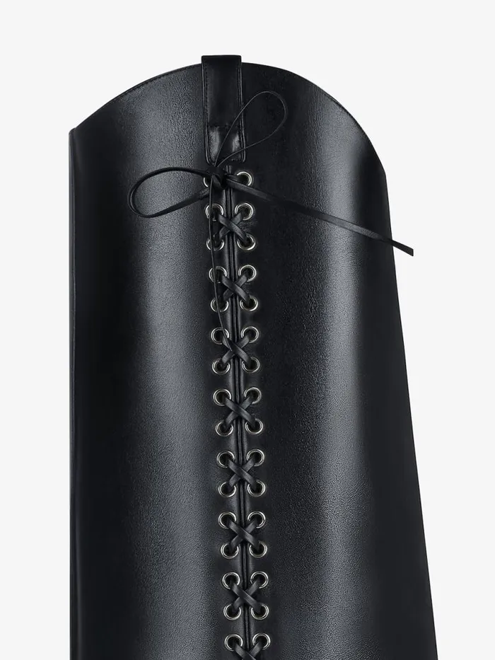 Women Shark Lock Givenchy Shark Lock Cowboy Boots In Corset Style Leather Black Women Shark Lock Givenchy Shark Lock Cowboy Boots In Corset Style Leather Black