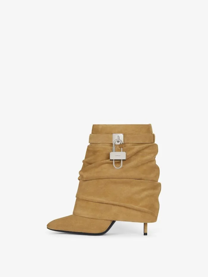 Women Shark Lock Givenchy Shark Lock Stiletto Ankle Boots In Suede Hazel Women Shark Lock Givenchy Shark Lock Stiletto Ankle Boots In Suede Hazel