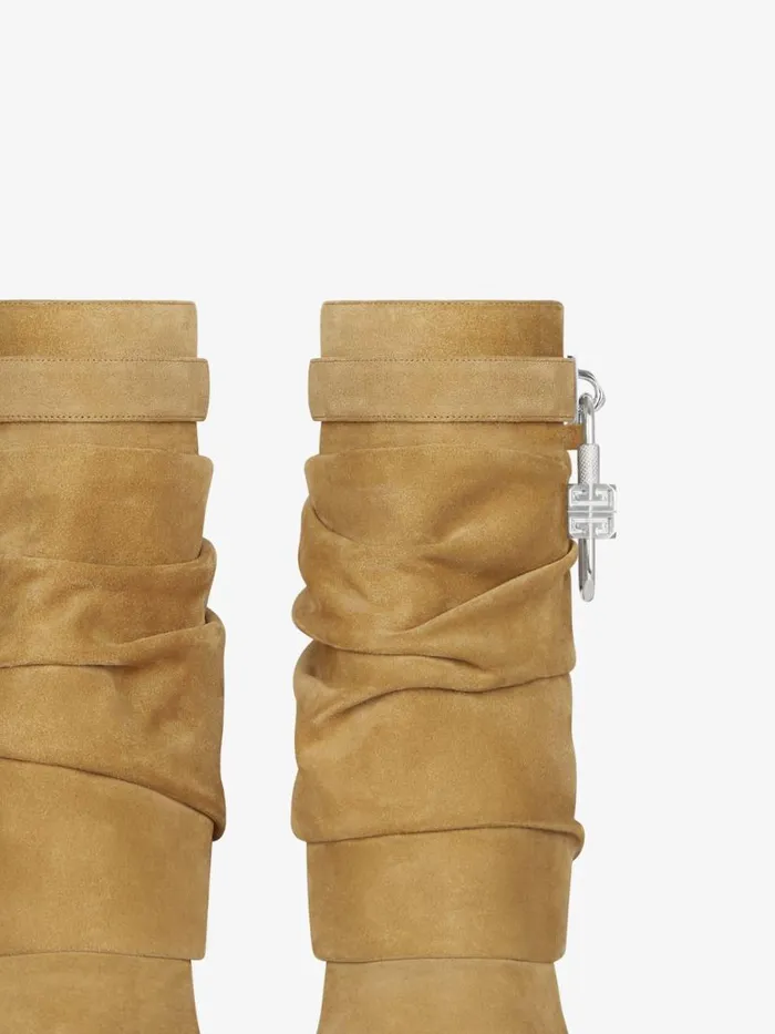 Women Shark Lock Givenchy Shark Lock Stiletto Ankle Boots In Suede Hazel Women Shark Lock Givenchy Shark Lock Stiletto Ankle Boots In Suede Hazel