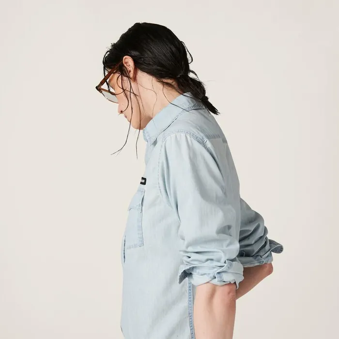 Women Shirts And Tops Miu Miu Chambray Shirt Light Blue Women Shirts And Tops Miu Miu Chambray Shirt Light Blue
