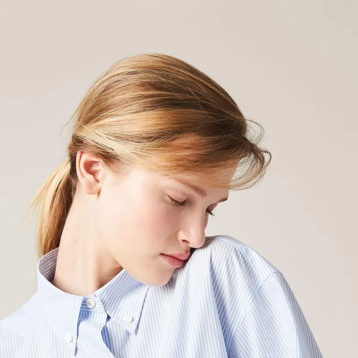 Women Shirts And Tops Miu Miu Poplin Shirt Whitelight Blue Women Shirts And Tops Miu Miu Poplin Shirt Whitelight Blue