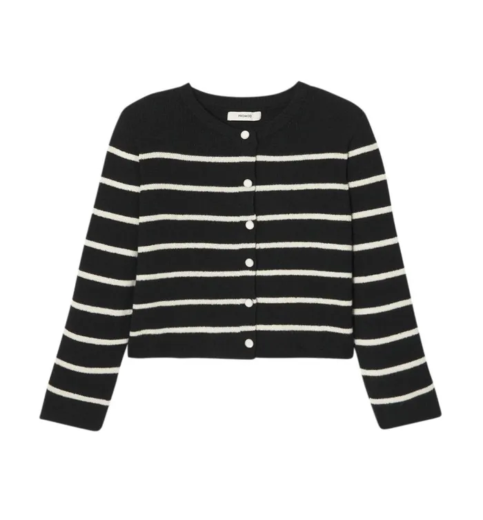 Women Short Striped Cardigan 8211 Ecru Stripes Promod Jumpers And Cardigans Women Short Striped Cardigan 8211 Ecru Stripes Promod Jumpers And Cardigans