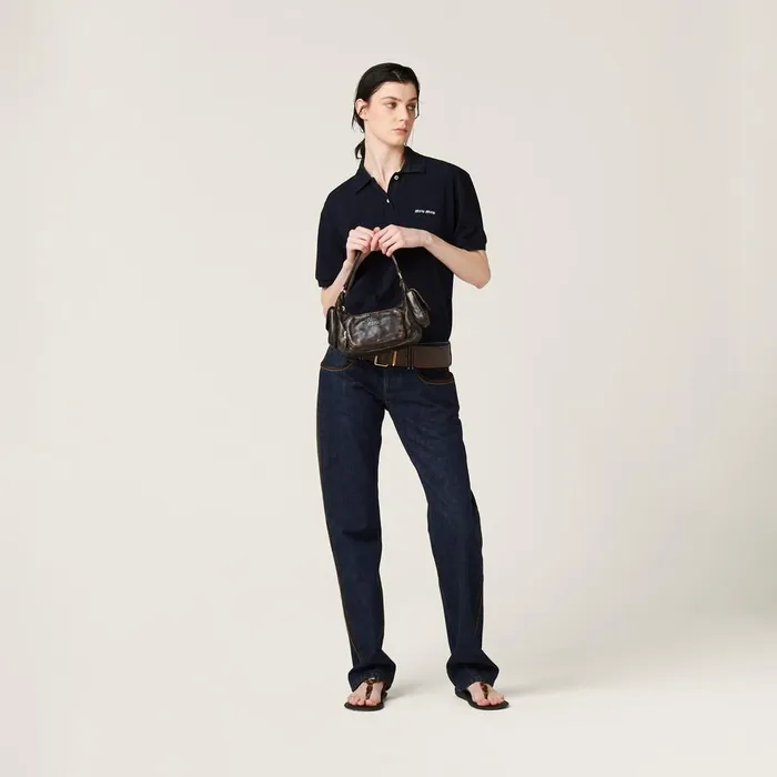 Women Shoulder Bags Miu Miu Nappa Leather Pocket Bag Coffee Women Shoulder Bags Miu Miu Nappa Leather Pocket Bag Coffee