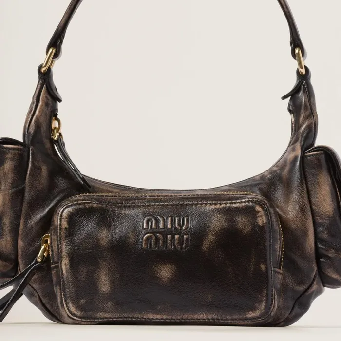 Women Shoulder Bags Miu Miu Nappa Leather Pocket Bag Coffee Women Shoulder Bags Miu Miu Nappa Leather Pocket Bag Coffee