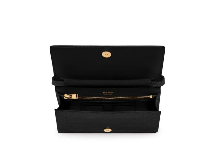 Women Shoulder Bags Tom Ford Shiny Stamped Crocodile Leather Tf Mini Bag Women Shoulder Bags Tom Ford Shiny Stamped Crocodile Leather Tf Mini Bag